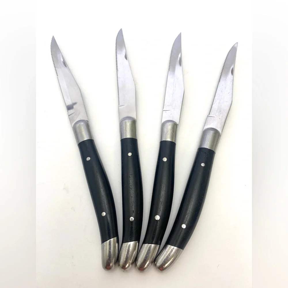 Walco Parisian Steak Knife w/Black Delrin Handle & 4-1/2